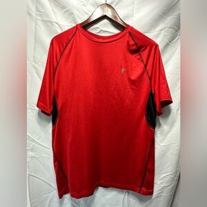 Men's FILA SPORT Athletic Red & Black Short Sleeve T-Shirt